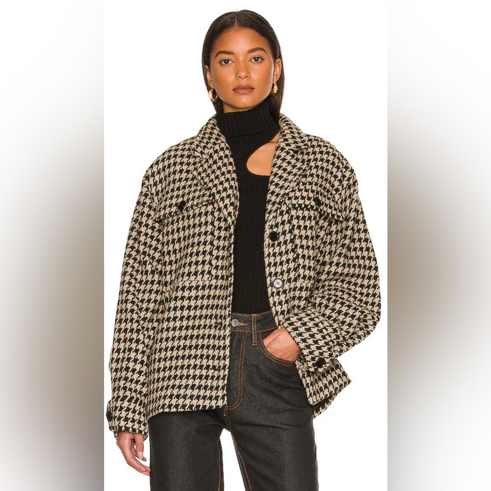 Anine Bing Flynn Jacket in Medium Houndstooth Size Medium